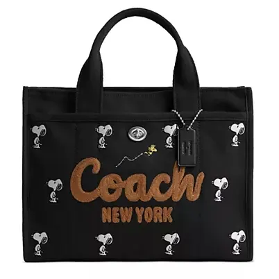 新品！COACH x Peanuts 史努比印花帆布托特包