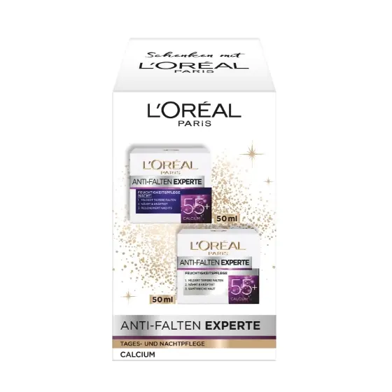 L'Oreal Paris 巴黎欧莱雅抗衰老日霜和晚霜保湿护理套装