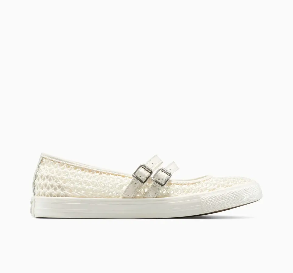 Converse 匡威 Chuck Taylor All Star 白色编织玛丽珍鞋