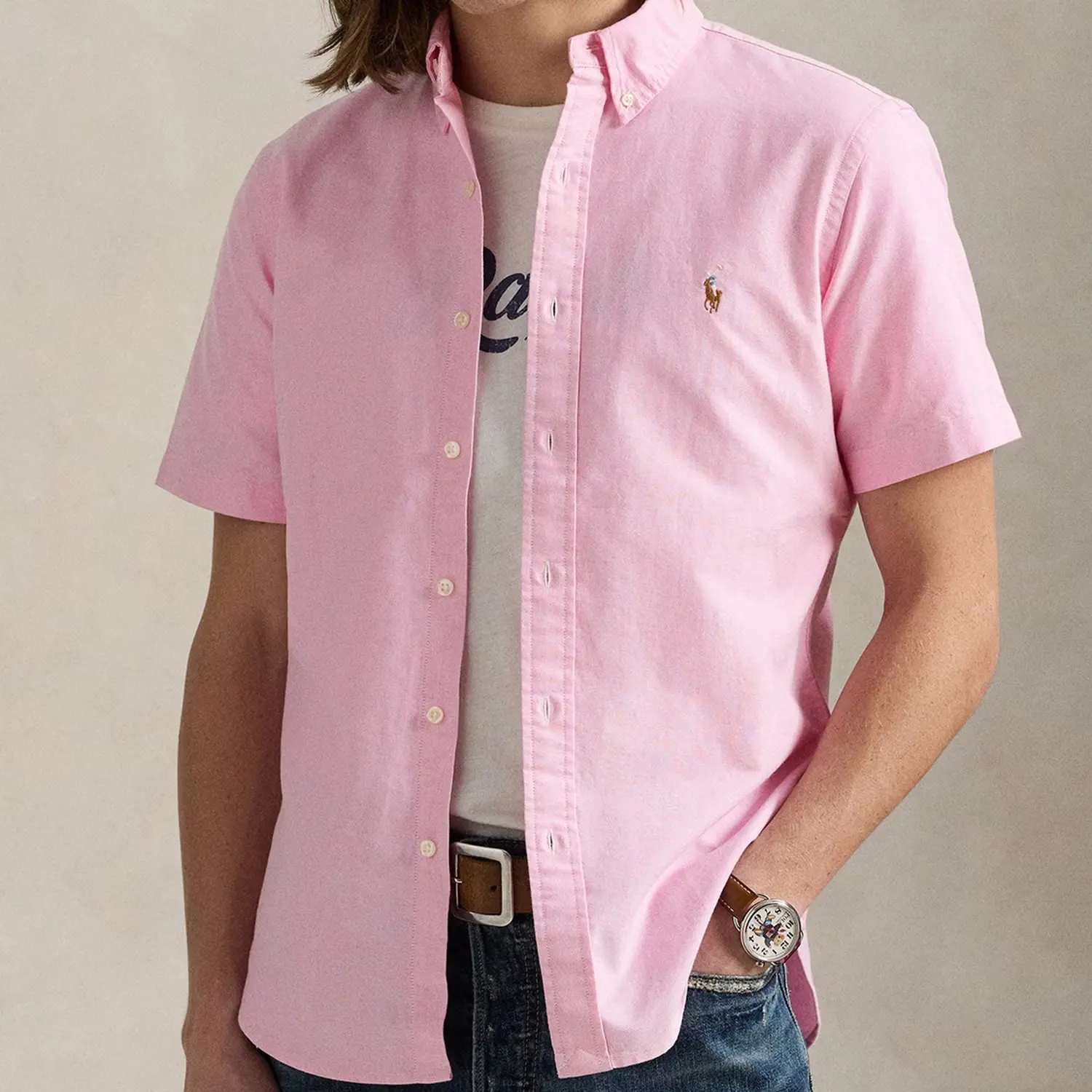 POLO RALPH LAUREN 拉夫劳伦粉色牛津衬衫