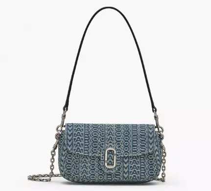 Marc Jacobs Monogram Sun-Faded Denim Clover 单肩包