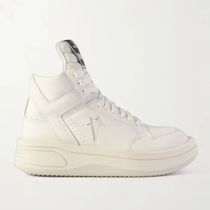 大码有货 RICK OWENS x Converse 匡威 TURBOWPN 白色高帮运动鞋