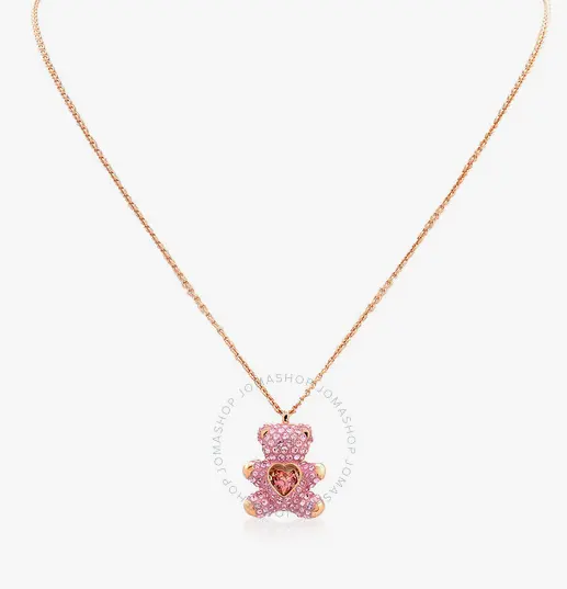 Swarovski 玫瑰金泰迪项链