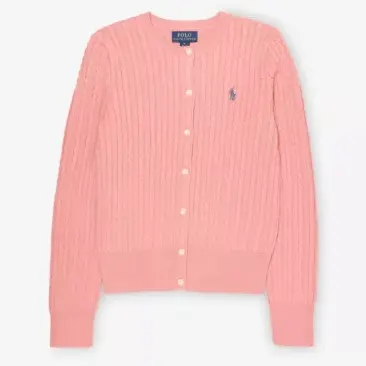 Polo Ralph Lauren 拉夫劳伦 针织绞花开衫 西柚色