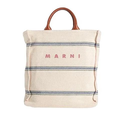 MARNI 字母logo印花手提包