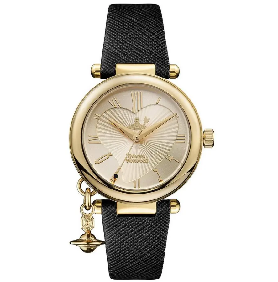 Vivienne Westwood 西太后Orb Heart 36 毫米黄金色调女士手表