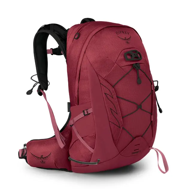 Osprey 女士 Tempest 9L户外徒步登山背包 含腰带 网眼拉链卡其粉 WXSS