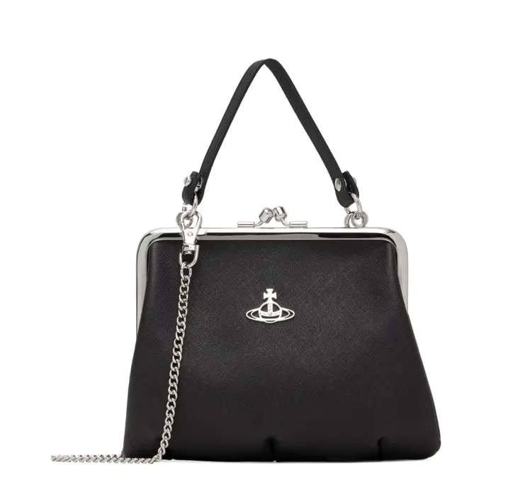 Vivienne Westwood  Black Granny 黑银链条零钱包