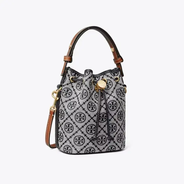 Tory burch 汤丽柏琦 新款 老花迷你水桶包