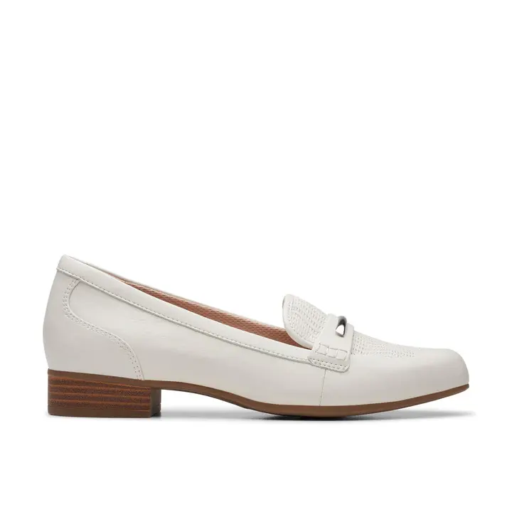 Clarks 其乐 juliet aster 白色小皮鞋