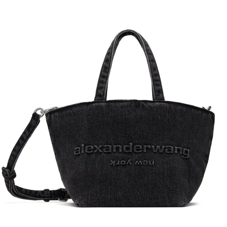 中站含税！Alexander Wang 灰色小号 Punch 托特包