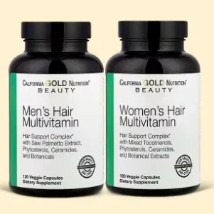iHerb：California Gold Nutrition 头发复合维生素素食胶囊