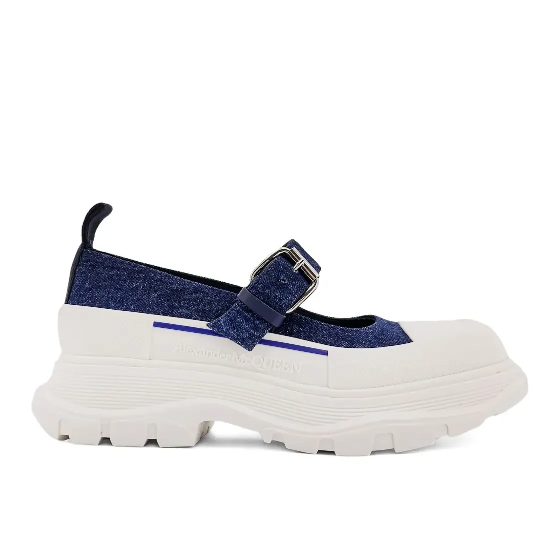 上新 码全！Alexander McQueen 麦昆 Thread Slick 扣环带穆勒鞋