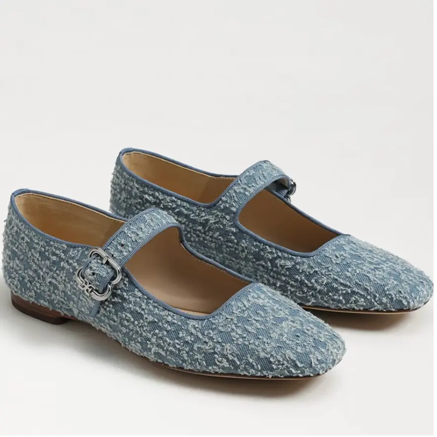 Sam Edelman 牛仔玛丽珍鞋