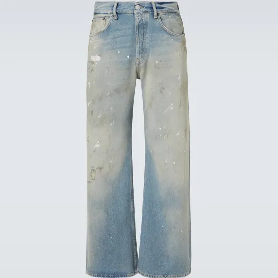 多明星上身！ACNE STUDIOS 2021M 中腰泼墨牛仔裤