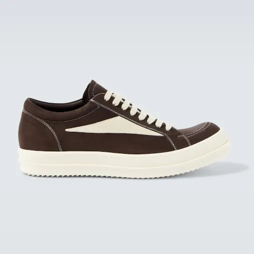 RICK OWENS 棕色绒面运动鞋