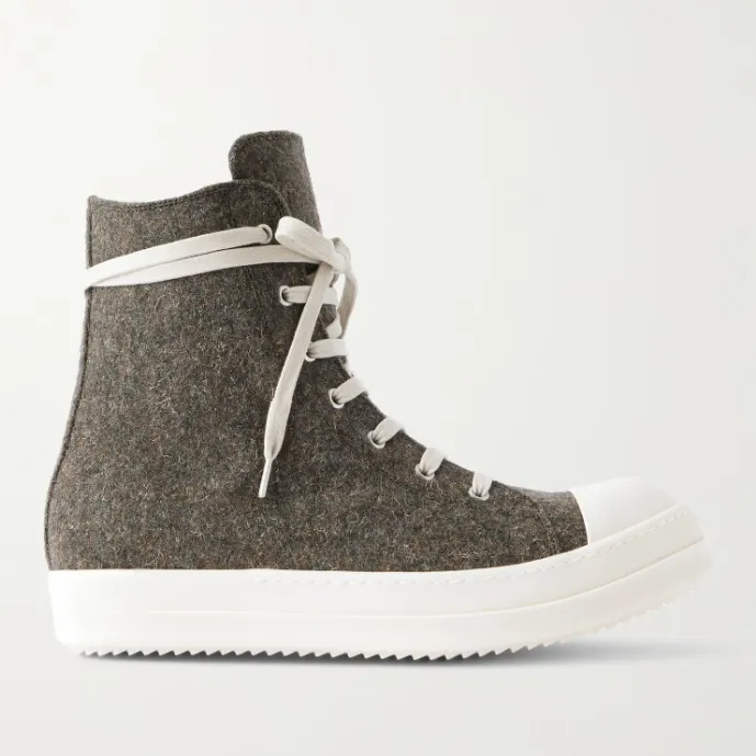 RICK OWENS Rugged Wool 高帮运动鞋