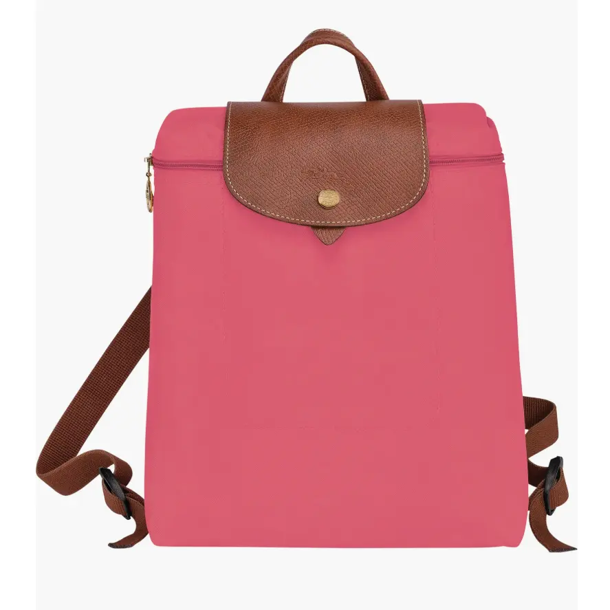Longchamp 粉色双肩包