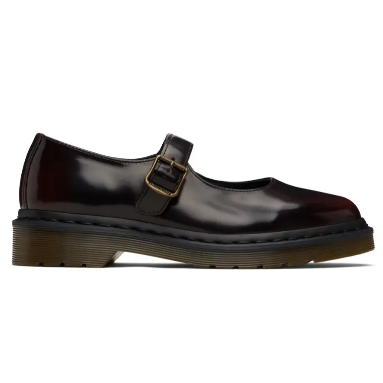 中站含税！Dr. Martens 酒红色 Elphie 玛丽珍鞋