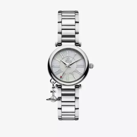 复古英伦风！Vivienne Westwood 西太后 银色手表