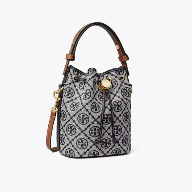 Tory Burch 汤丽柏琦 新款 老花迷你水桶包