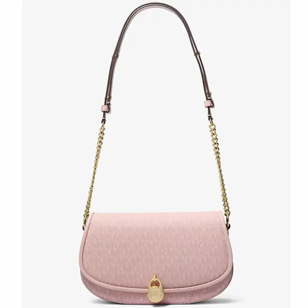 2件额外8折！Michael Kors Mila 中号粉色老花斜挎包