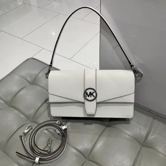 2件额外8折！Michael Kors Greenwich 白色腋下包