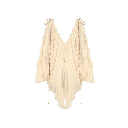 ZIMMERMANN Illuminate 荷叶边乔其纱上衣
