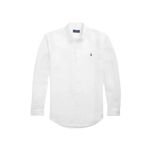 POLO RALPH LAUREN 拉夫劳伦白色亚麻衬衫