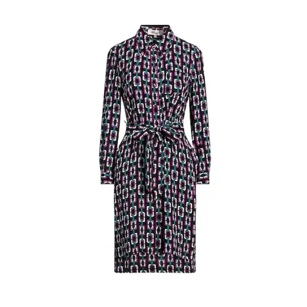 DVF 几何印花连衣裙