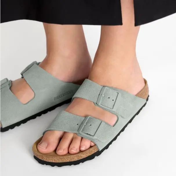 Birkenstock Arizona 麂皮勃肯鞋 鼠尾草色
