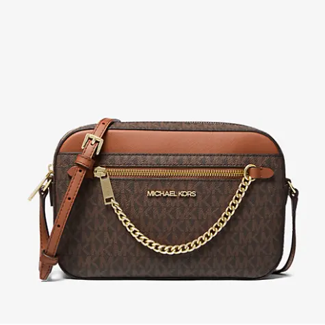 限时Michael Kors 大号 老花斜挎包