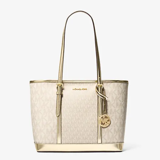 2件额外8折！Michael Kors 小号 淡金色老花托特包