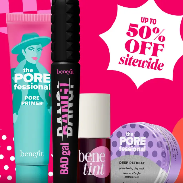 Benefit Cosmetics UK：美妆护肤大促！入睫毛膏、腮红等
