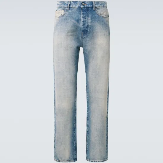 AMIRI Ma Quad Cuff 直筒牛仔裤
