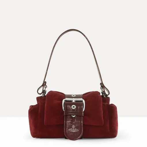 VIVIENNE WESTWOOD 西太后 HAZEL TREASURE 酒红色单肩包
