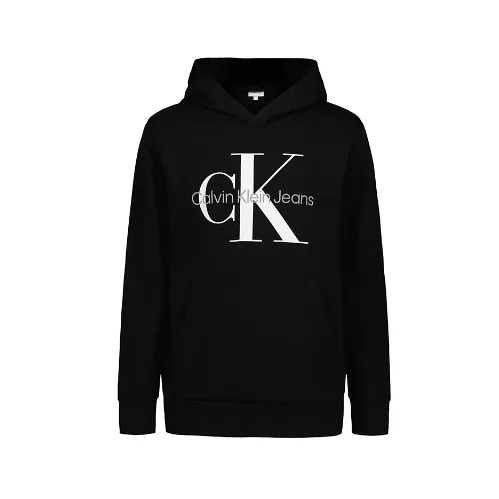 码全！CALVIN KLEIN 大童款字母徽标连帽卫衣