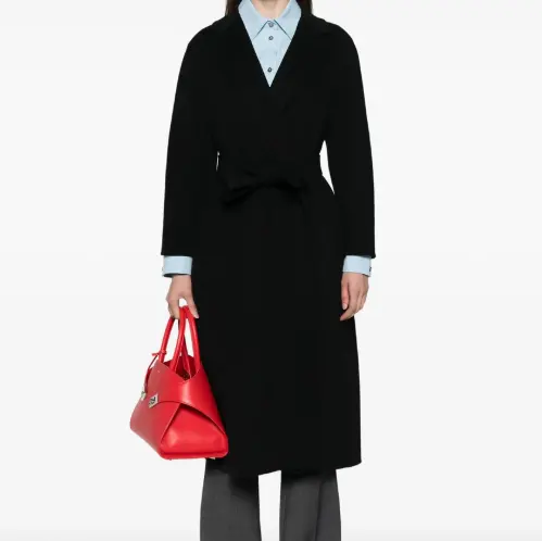 's Max Mara 束带羊毛大衣