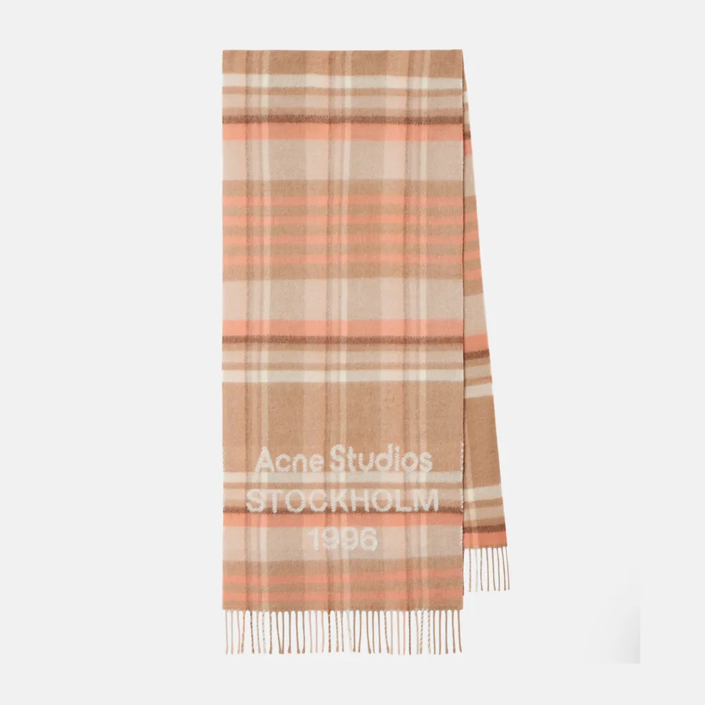 ACNE STUDIOS Venus 1996 羊毛格纹围巾