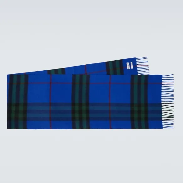 BURBERRY 巴宝莉蓝绿色格纹围巾