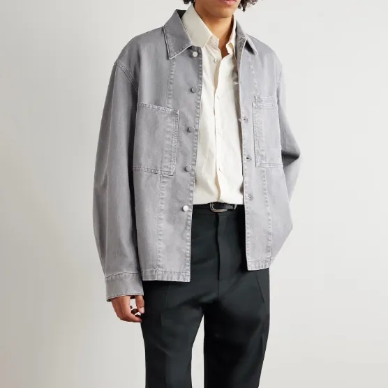 LEMAIRE 灰色牛仔衬衫外套