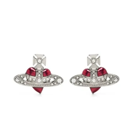 Vivienne Westwood 西太后 New Diamante Heart 耳钉