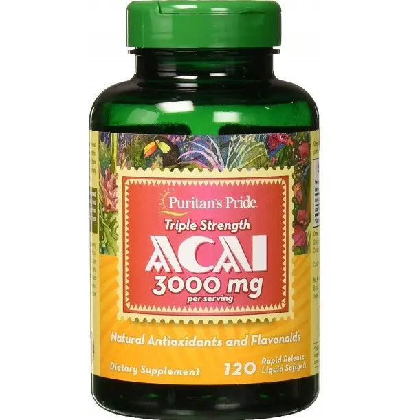 Puritan's Pride 普丽普莱 巴西莓胶囊3000mg 三倍 120粒