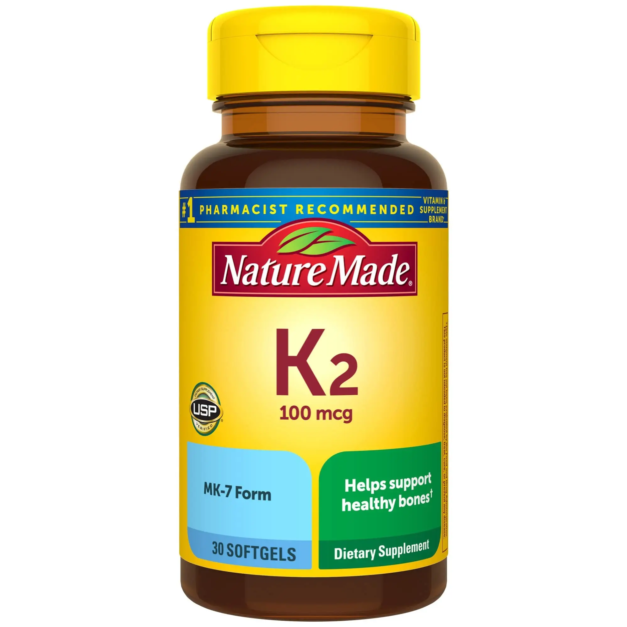 Nature Made 维生素K2软胶囊 100mcg 30粒 进口 骨骼保健