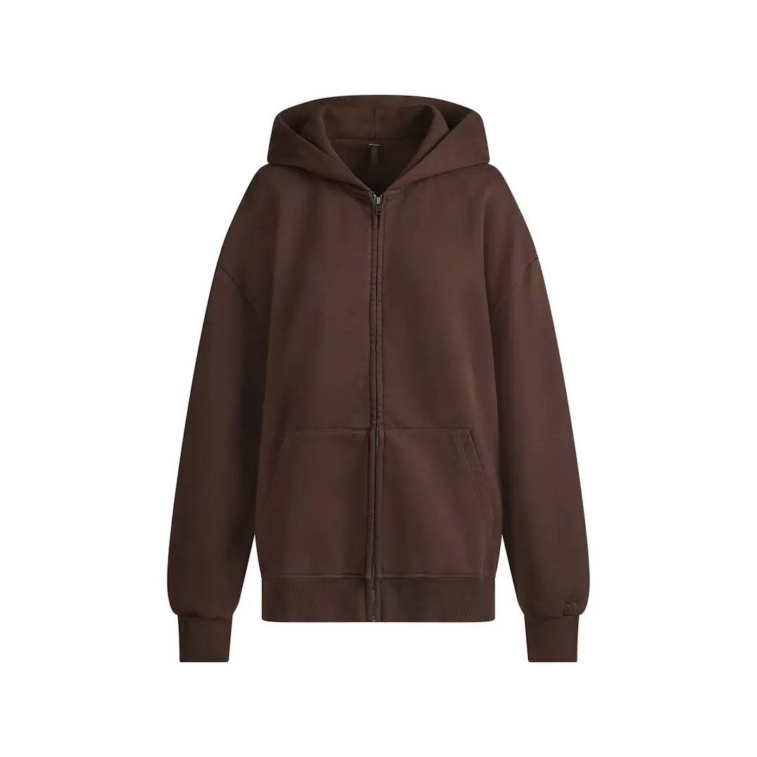 SKIMS Boyfriend Fleece 拉链连帽外套