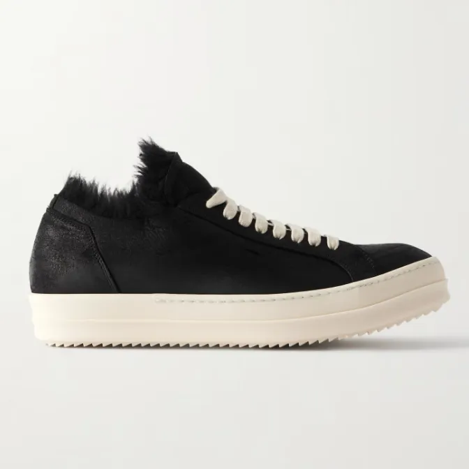 RICK OWENS 卷边羊毛衬里运动鞋