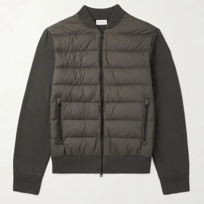 MONCLER Quilted 深灰色羽绒服