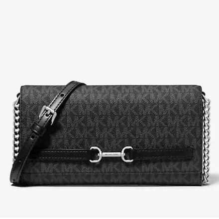 满$200享额外8折！Michael Kors Carson 黑色老花斜挎包