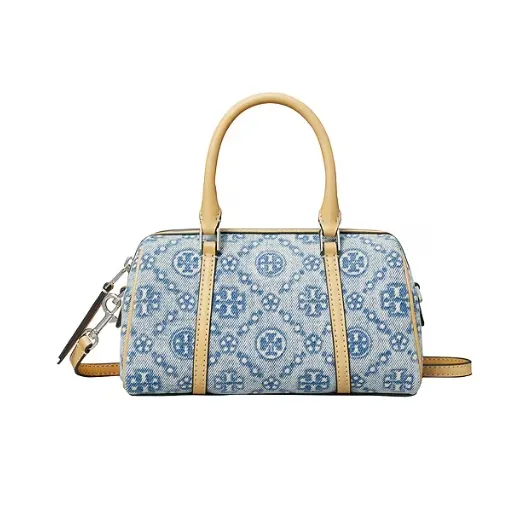 TORY BURCH 汤丽柏琦 T-Monogram 牛仔老花手提包
