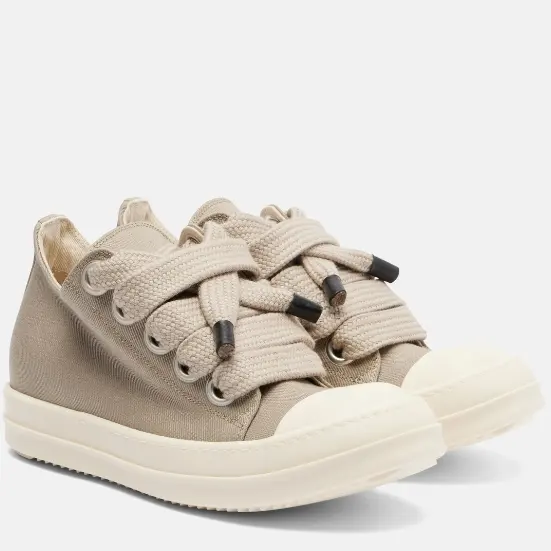 RICK OWENS Jumbolace 米色圆头系带运动鞋